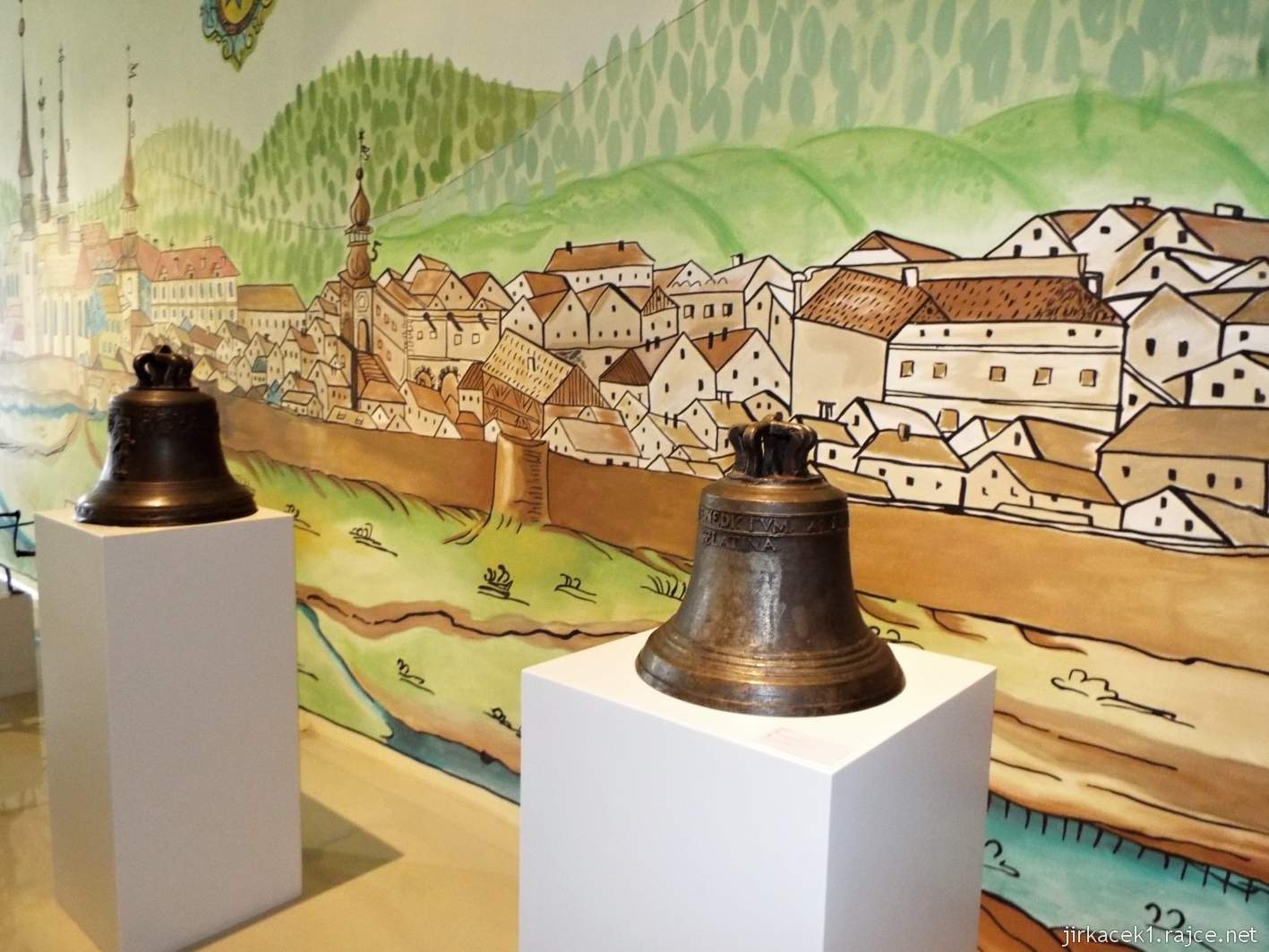 Šternberk - Expozice času 30 - Mechanické hodiny - malba středověkého města Šternberk