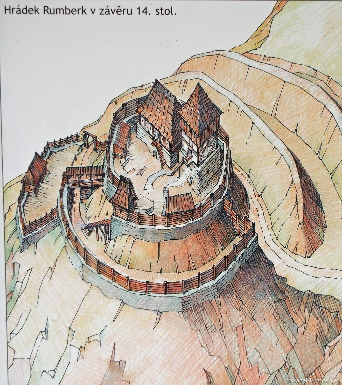 16 - Rumberk - hrádek 02 - podoba hradu ve 14.století