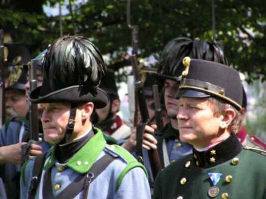 Trutnov 24.6.2006 - 6. prapor polních myslivců - Náchod internetová adresa: http://nachod.1866.cz/